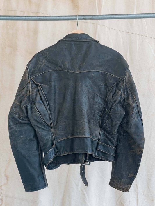 1950’s/1960’s Hercules Lined Motorcycle Jacket Featuring Contrast Stitching and Stars