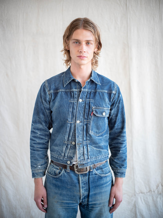 1940's Levi's 506XX Type One Jacket with Full Jerky Patch and Insane Wear (Size 40 Medium)