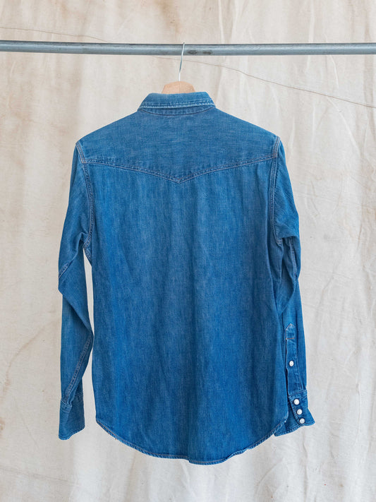 1950’s Roebucks Slant Pocket Pearl Snap Denim Shirt