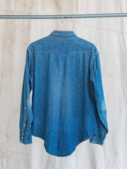 1940’s Longhorn Well Worn Denim Snap Shirt
