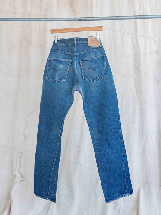 1960’s Levi’s Big E Intensely Faded, Whiskered, and Repaired 501s-32W