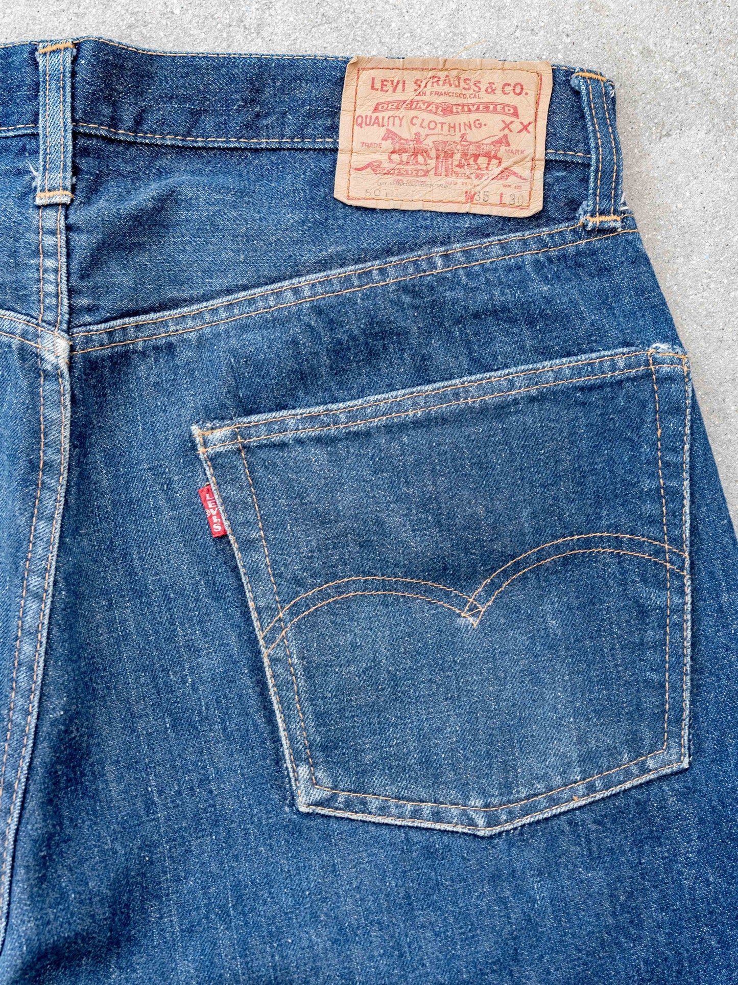 1960’s Levis Big E Dark and Clean Wash 501s-34W