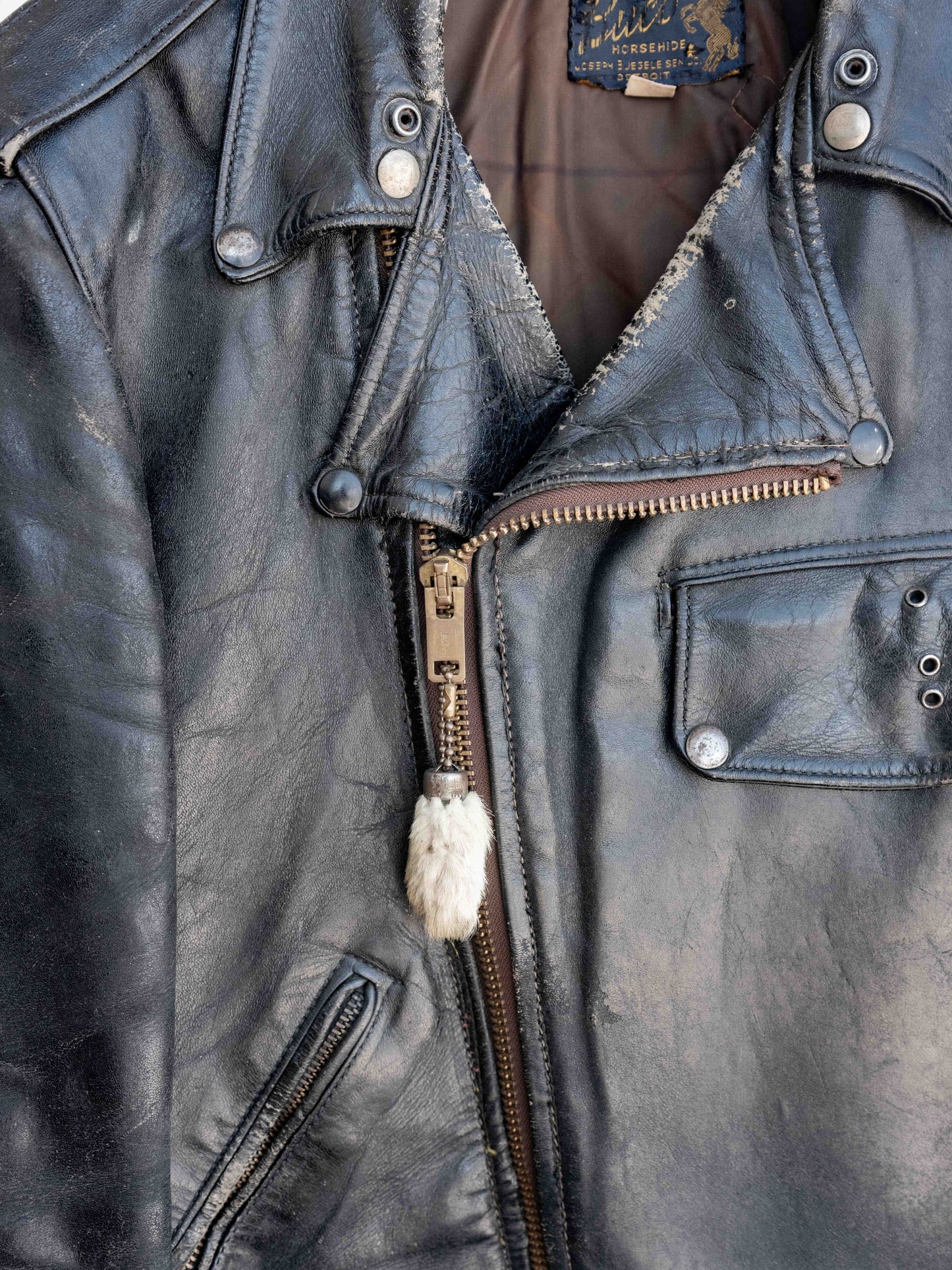 1950’s Buco Horsehide Motorcycle Jacket with Rabbit Foot
