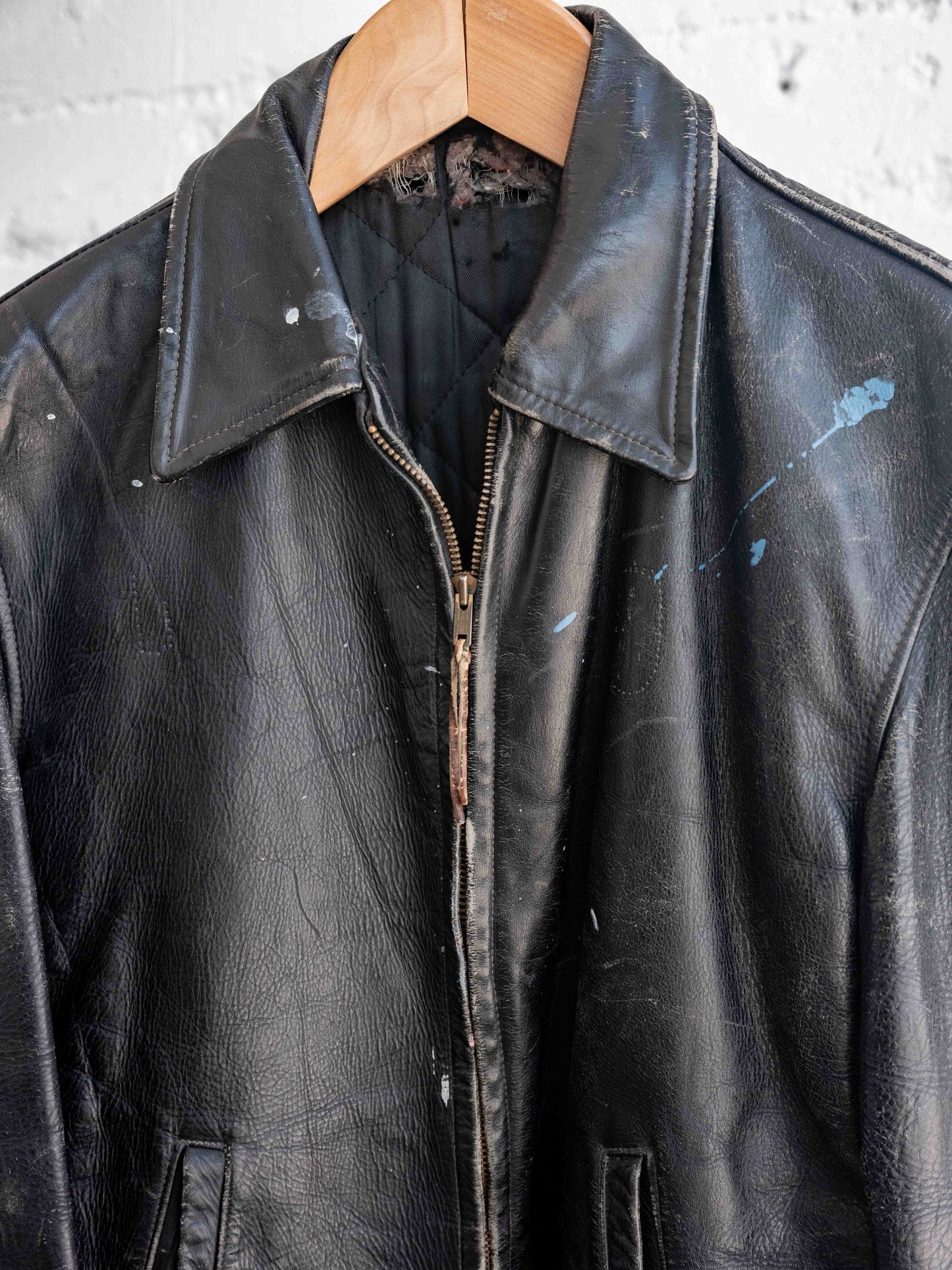1950’s/1960’s Unbranded CHP Two Pocket Leather Jacket