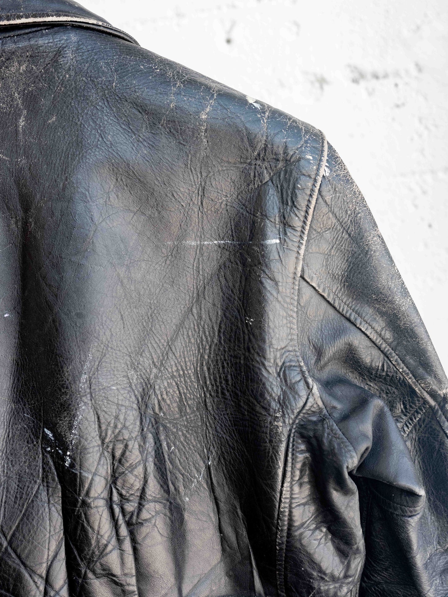 1950’s/1960’s Unbranded CHP Two Pocket Leather Jacket
