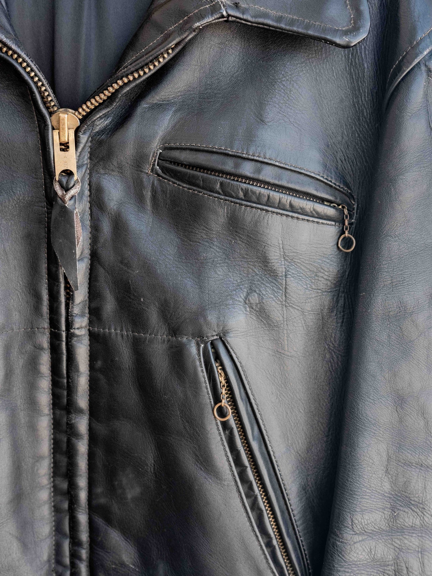 1960’s Unbranded Well-Preserved 3 Pocket Motorcycle Jacket