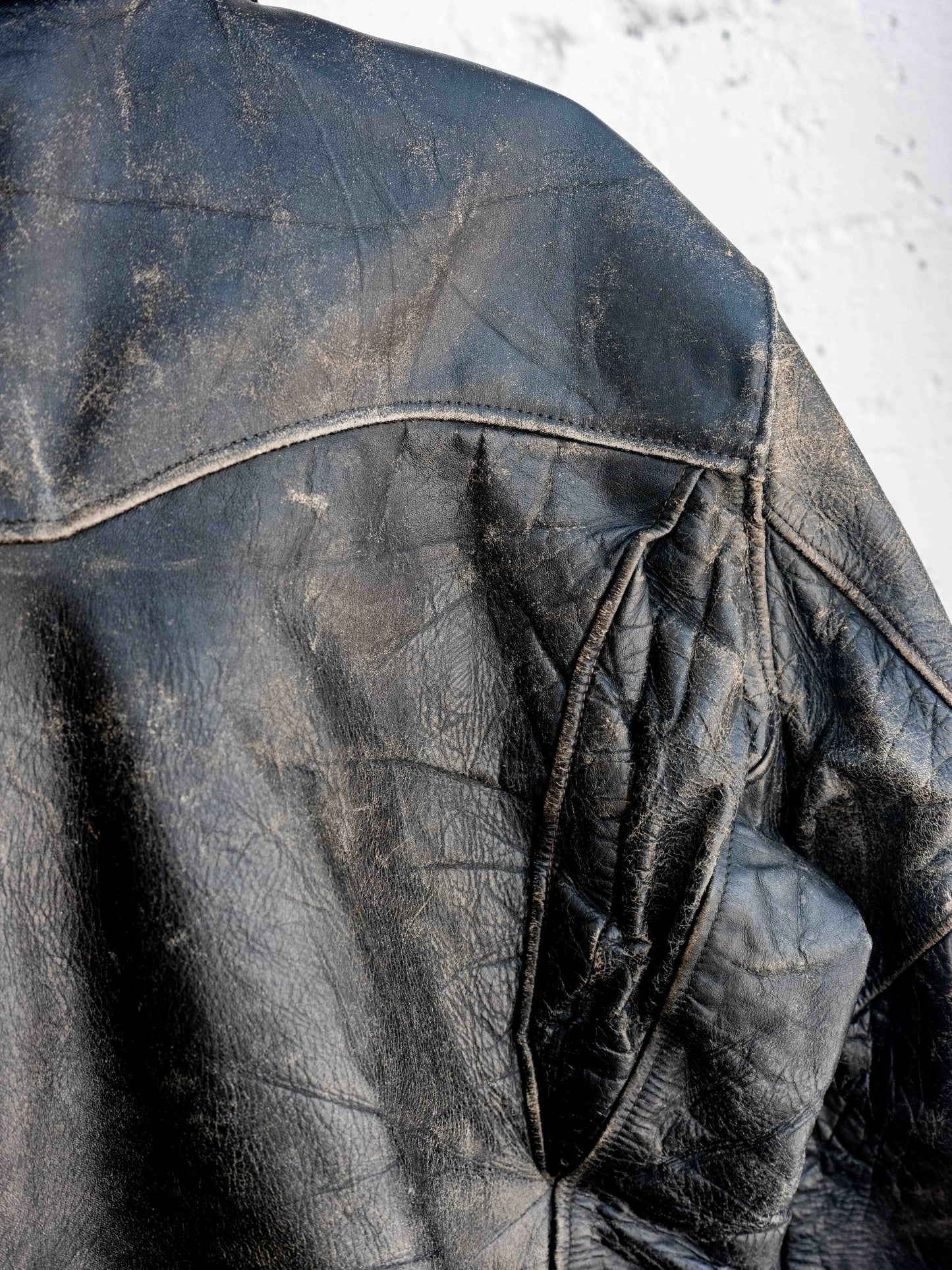 1950’s/1960’s Hercules Lined Motorcycle Jacket Featuring Contrast Stitching and Stars