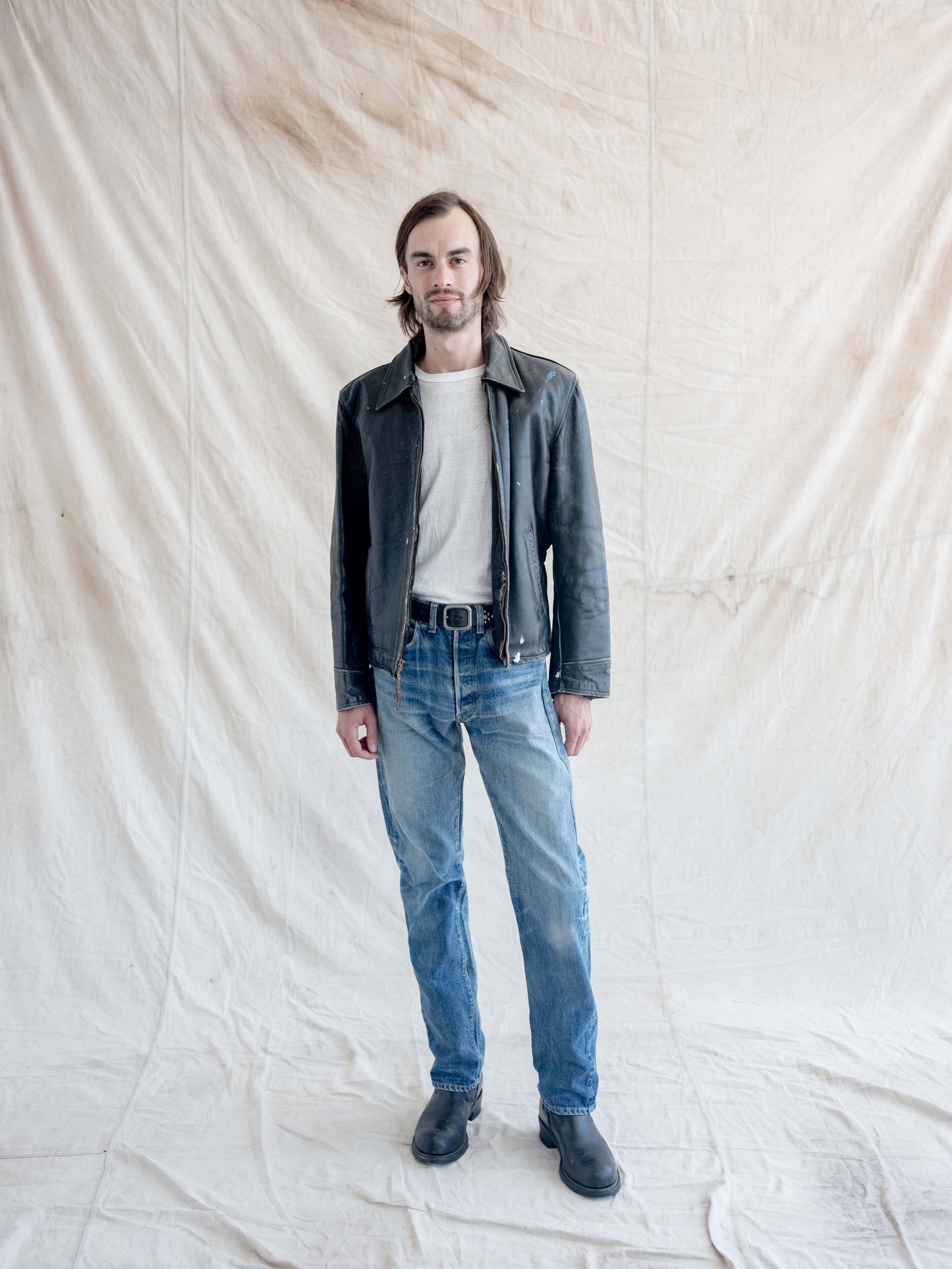 1950’s/1960’s Unbranded CHP Two Pocket Leather Jacket