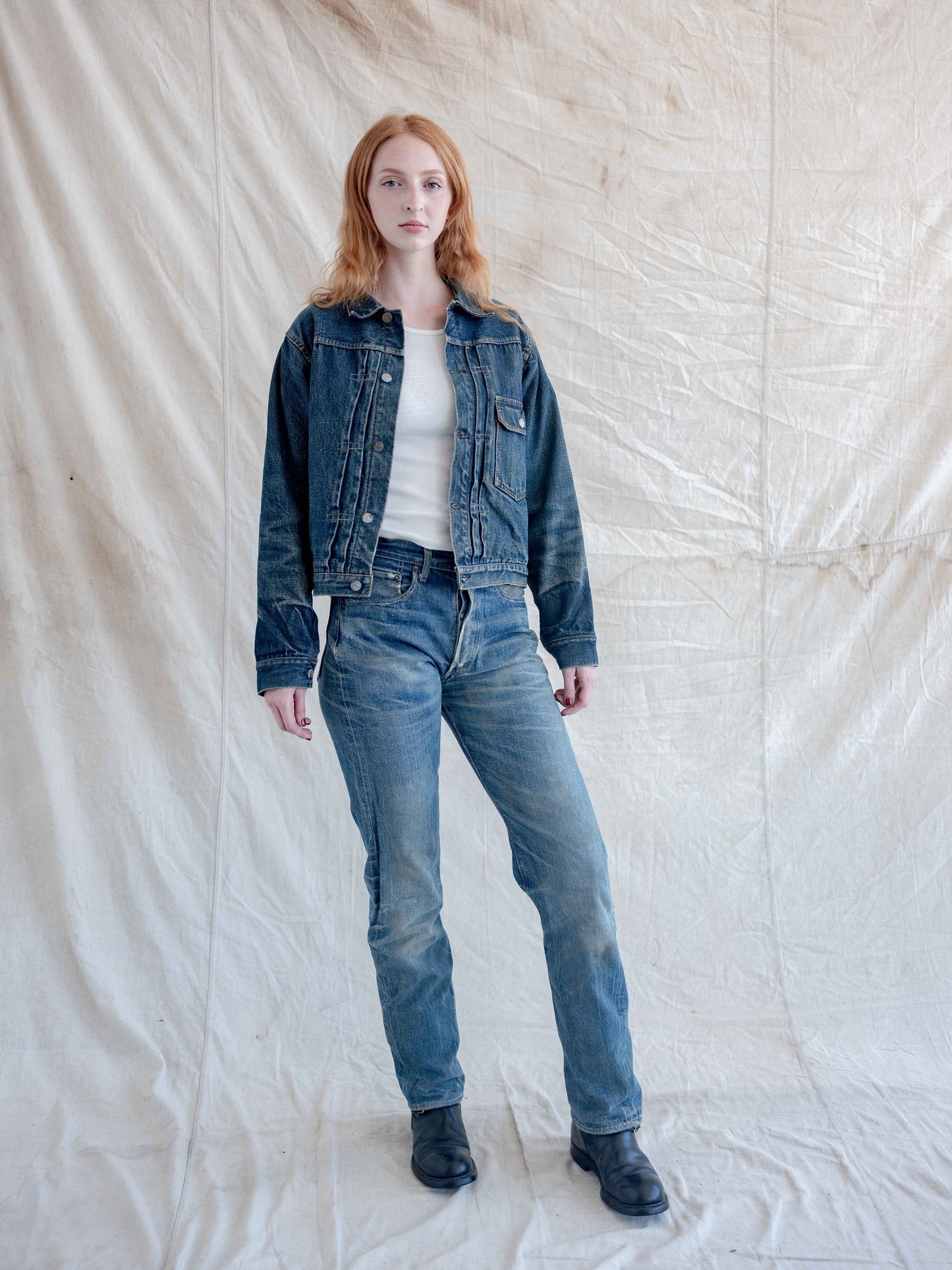 1960’s Levi’s Big E Extensively Repaired and Extremely Whiskered 501s-30W