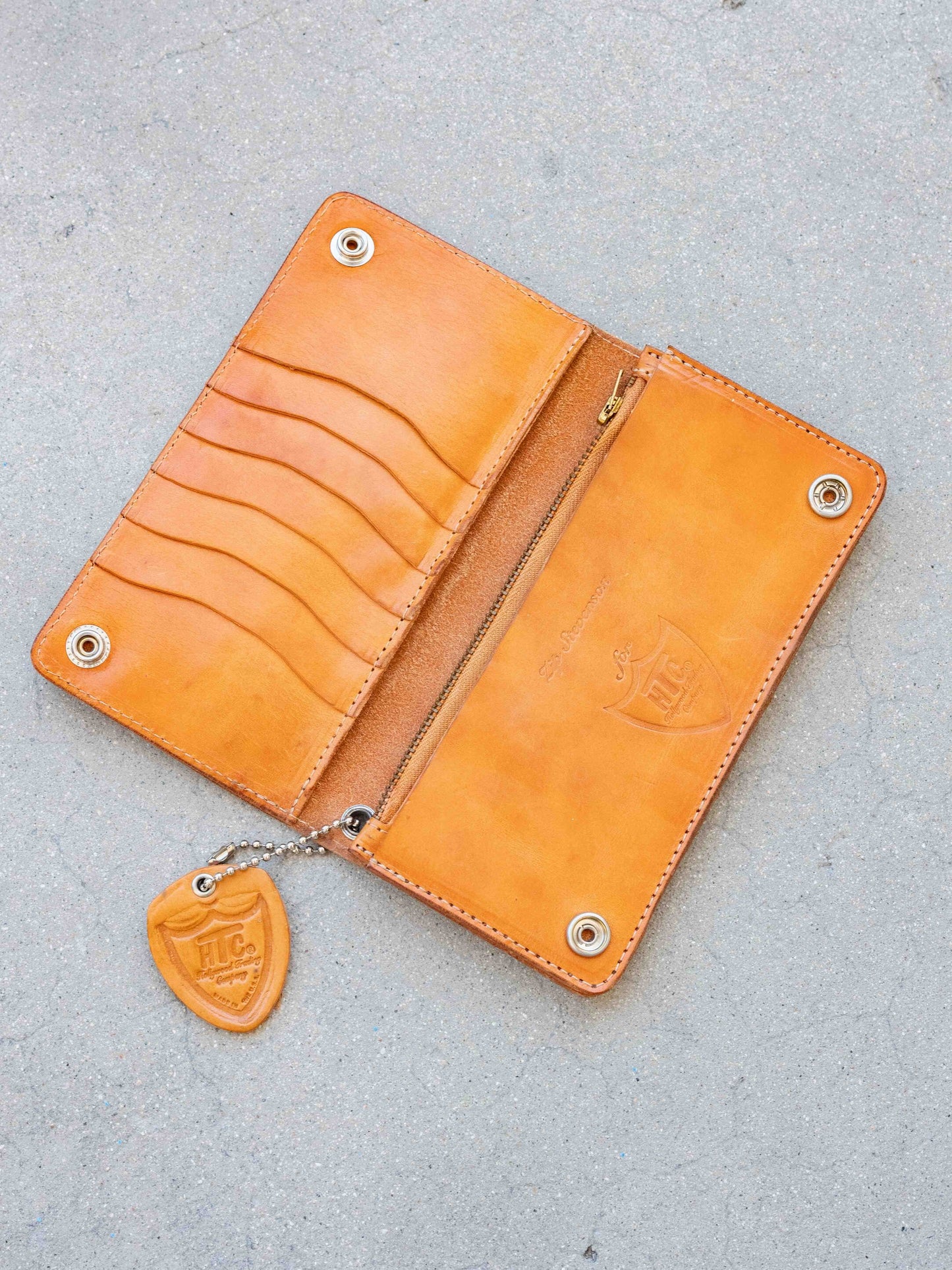 Hollywood Trading Company Tan Wallet with Star Burst Studding