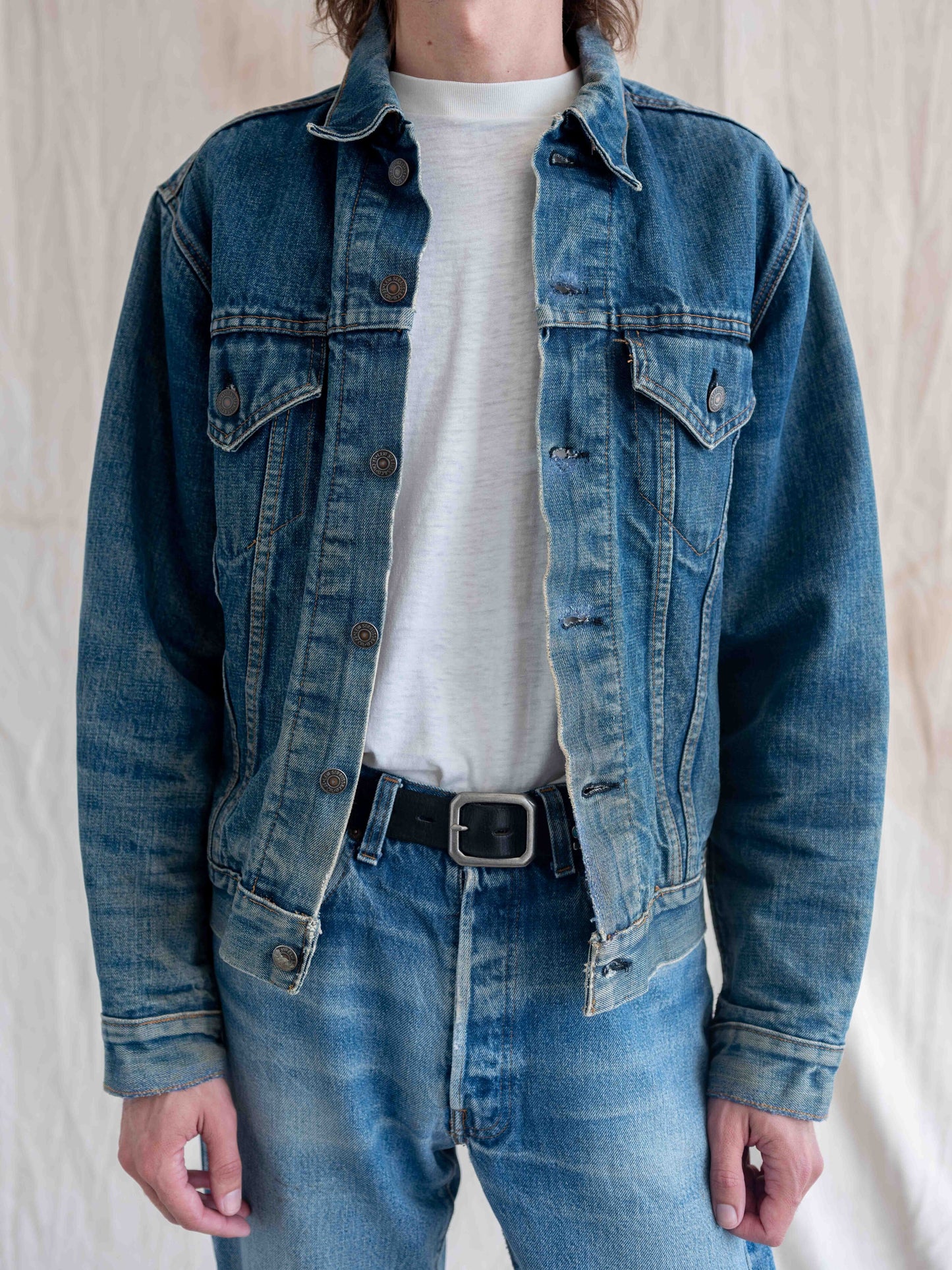 1960’s/1970’s Whiskered, Faded, and Stained Levi’s Blanket Lined Type 3