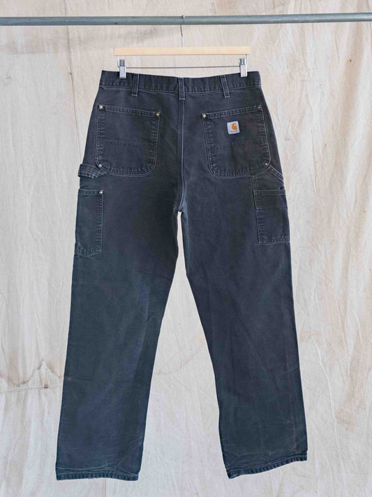 1990’s/2000’s Faded and Splattered Black Carhartt Doubleknees 34W