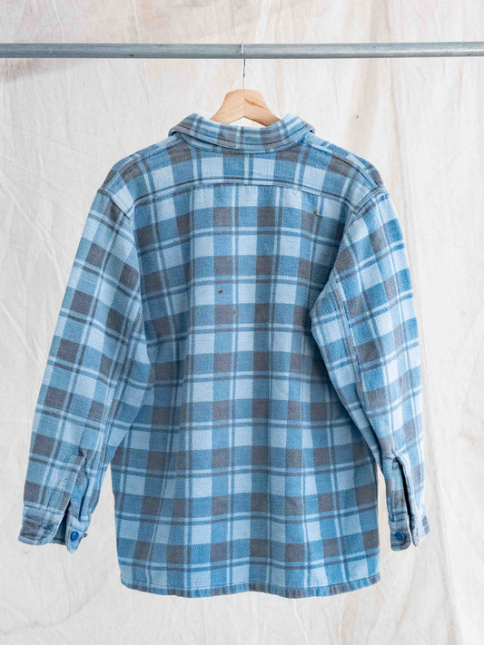 1960’s/1970’s Thick 100% Cotton Blue Flannel
