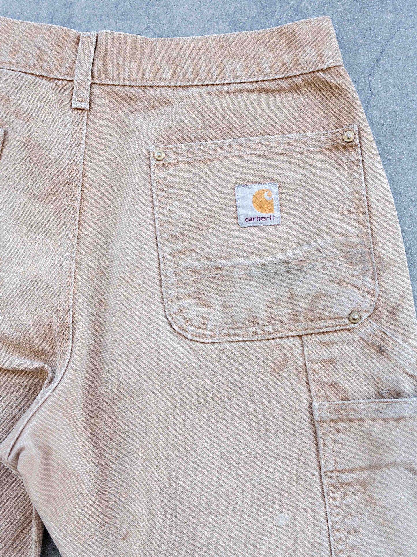1990’s/2000's Faded and Paint Splattered Duck Carhartt Doubleknees 30W