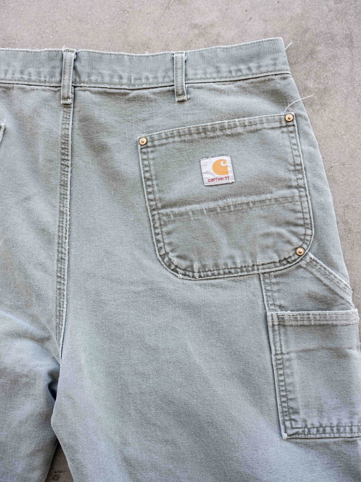 1990’s/2000’s Faded Sage Green Carhartt Doubleknees 37W