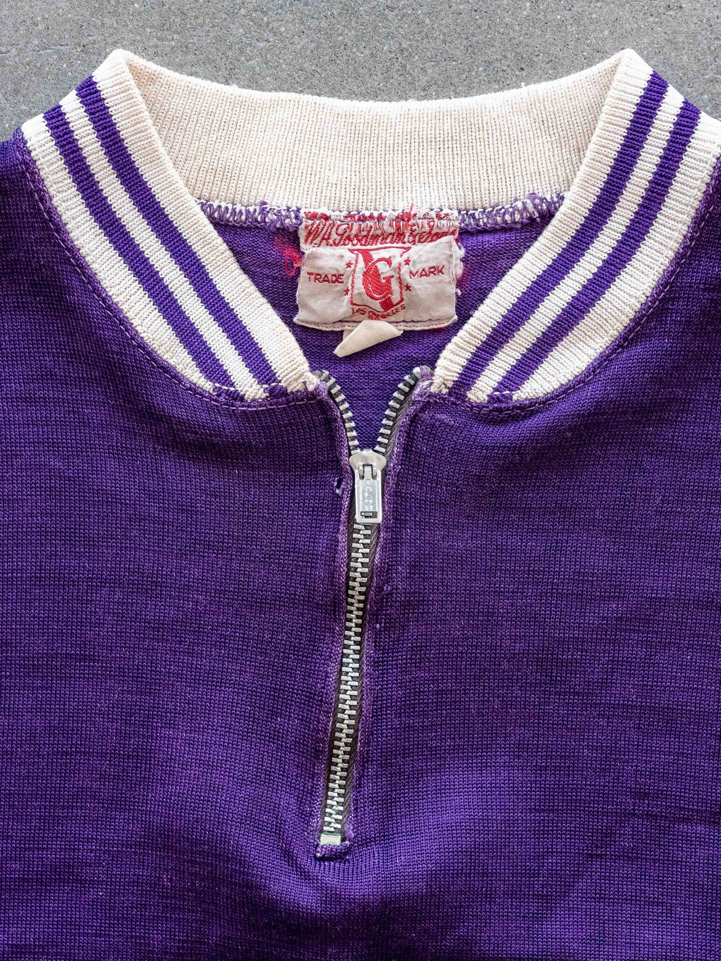 1960’s Rayon/Cotton Blend Purple Sportswear Top