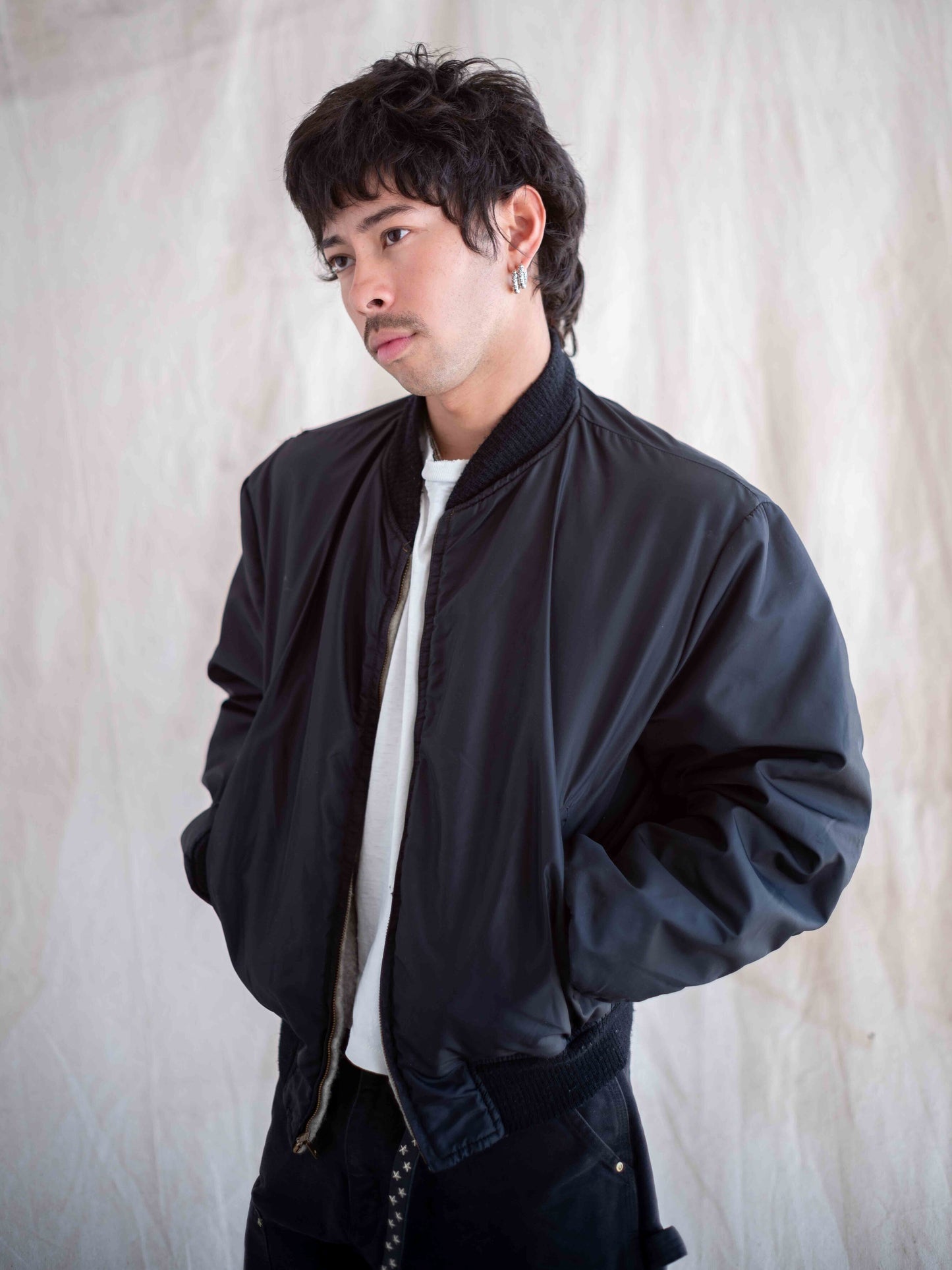 1960’s/1970’s Nylon and Fleece Reversible Bomber Jacket