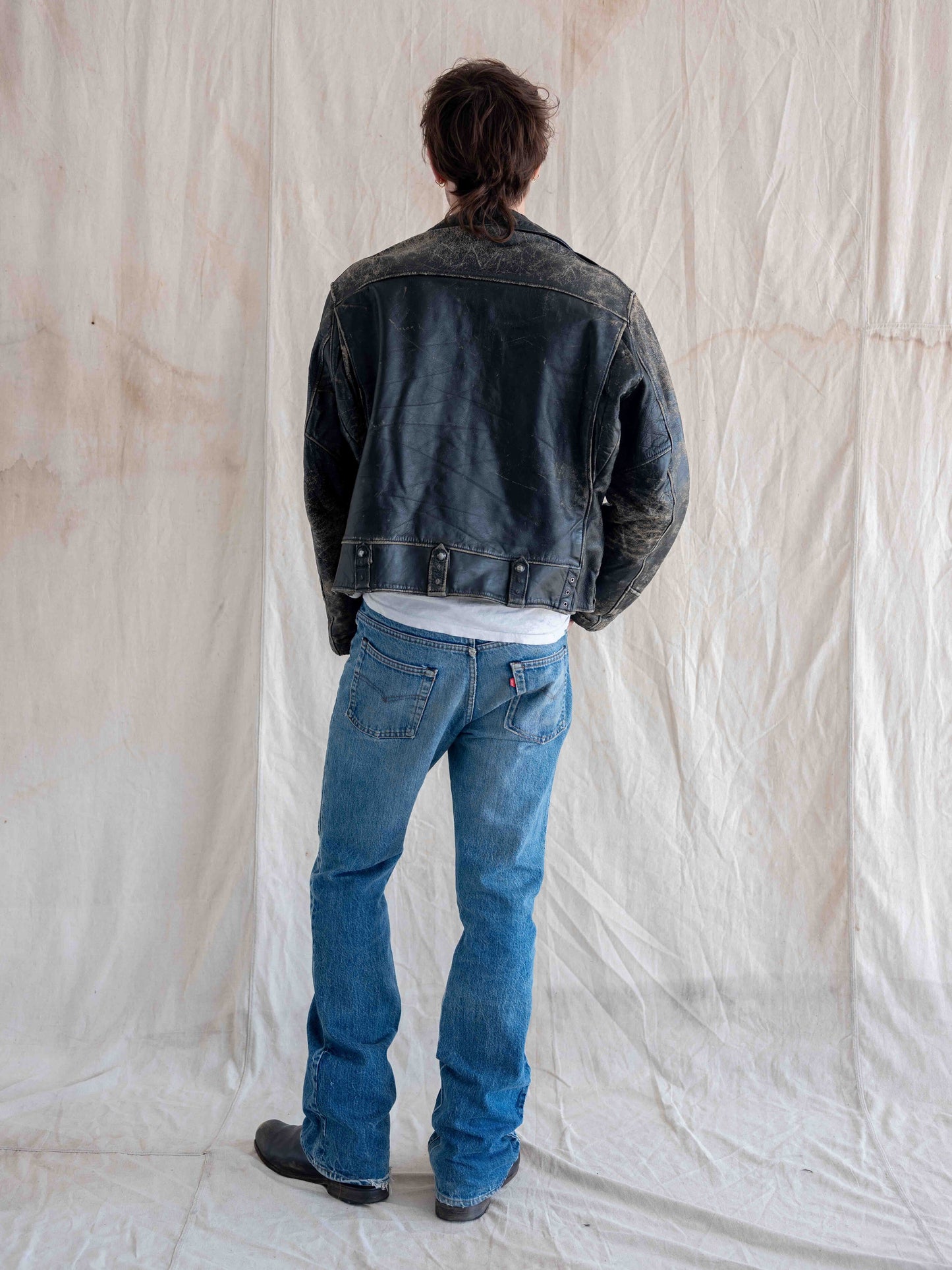 1950’s/1960’s Crazy Patina Two Pocket Moto Jacket