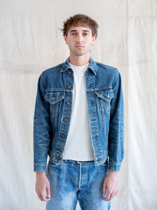 1960’s Levi’s Big E Type 3 in a Dark Midwash with Crazy Whiskering