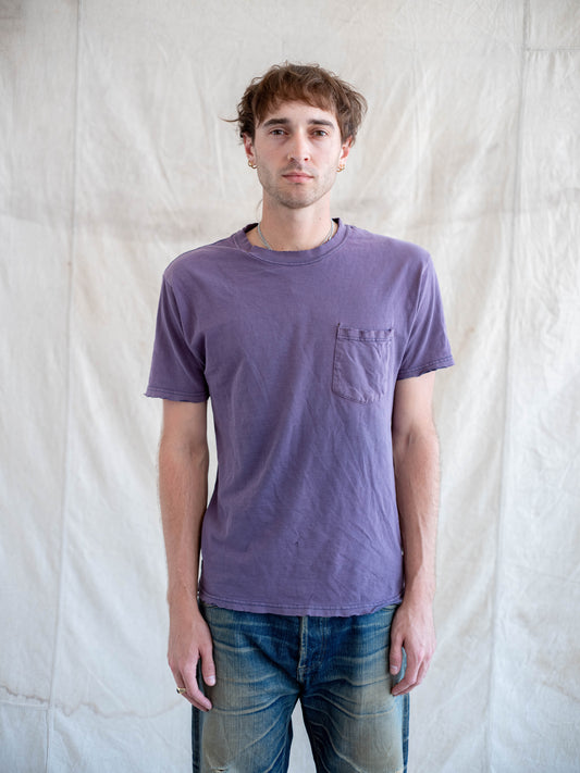 1990’s Faded and Distressed Purple Pocket Tee
