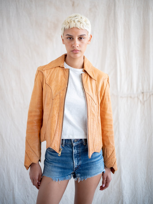 1960’s East West Musical Instruments Leather Femme Jacket