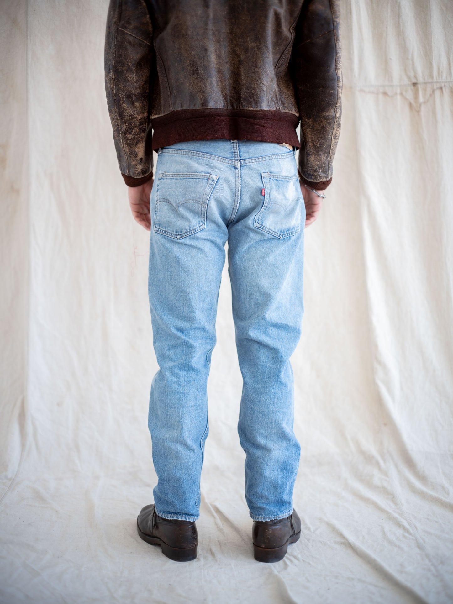 1970’s Levi’s Single Stitch Redline 501s in a Lightwash with Repairs 34W