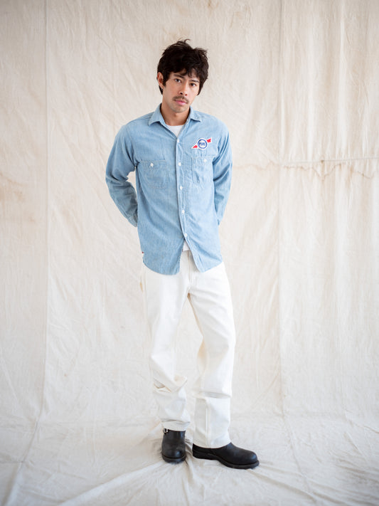 1960’s “Pure” Chambray Work Shirt with Character