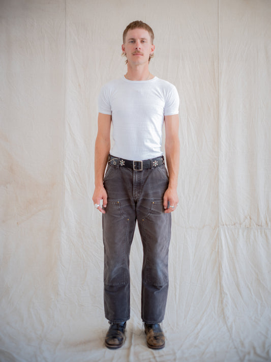 1990’s/2000’s Black Carhartt Doubleknees with Insane Fading 33W