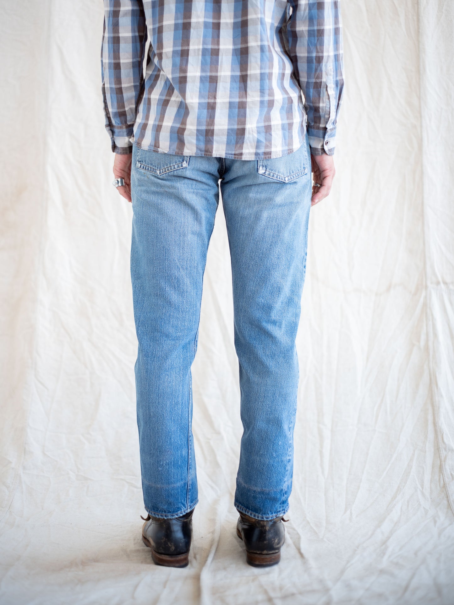 1960’s Levi’s Big E 501s in a Light Midwash with Repairs 33W