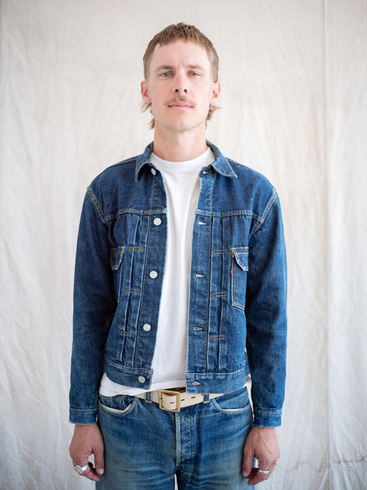 1950's Levi's 507XX Type Two Jacket in a Dark Wash (Size 40 Medium)