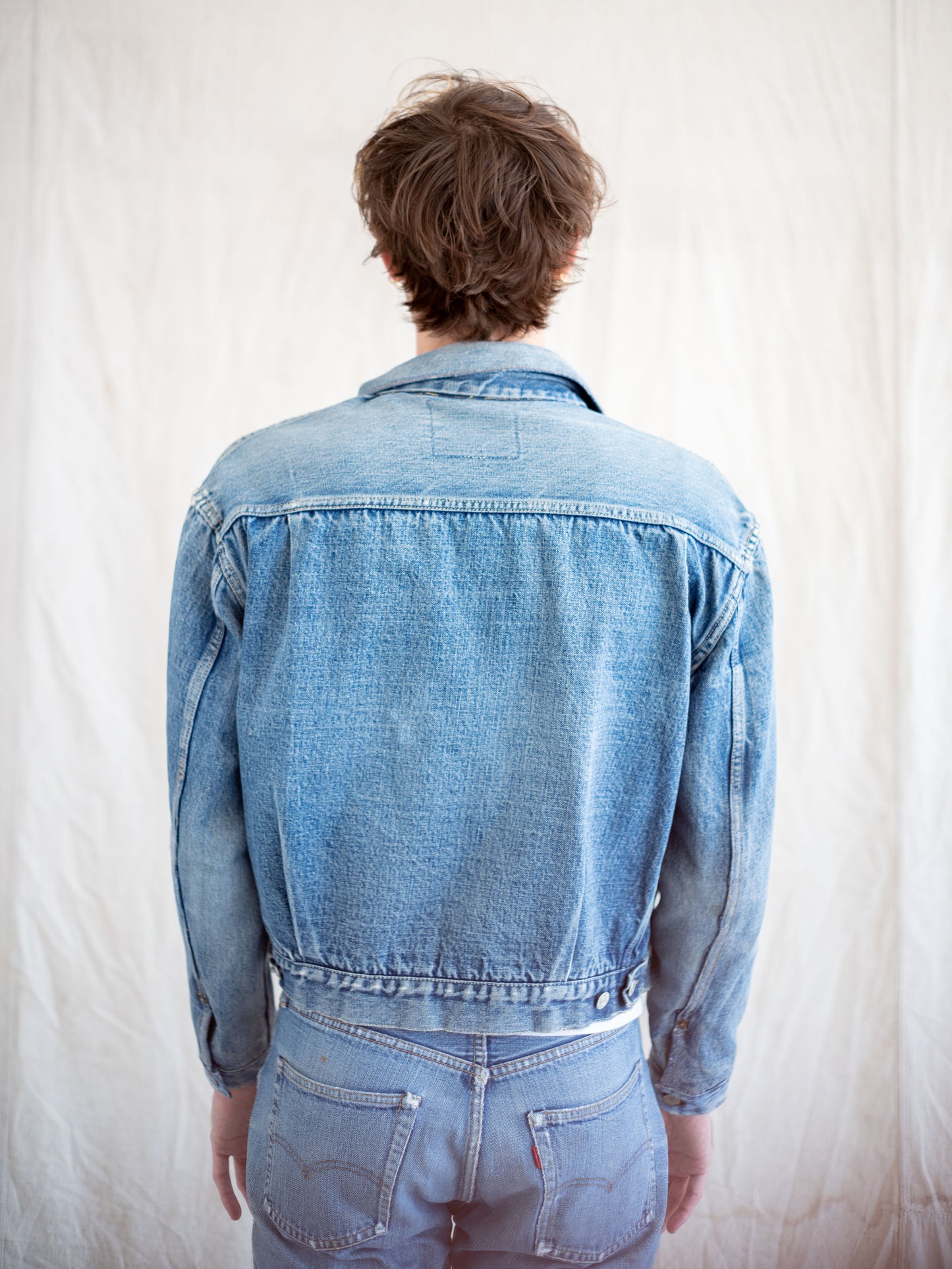 1950's Levi's 507XX Type Two Jacket with Distressing and Repairs Size 46