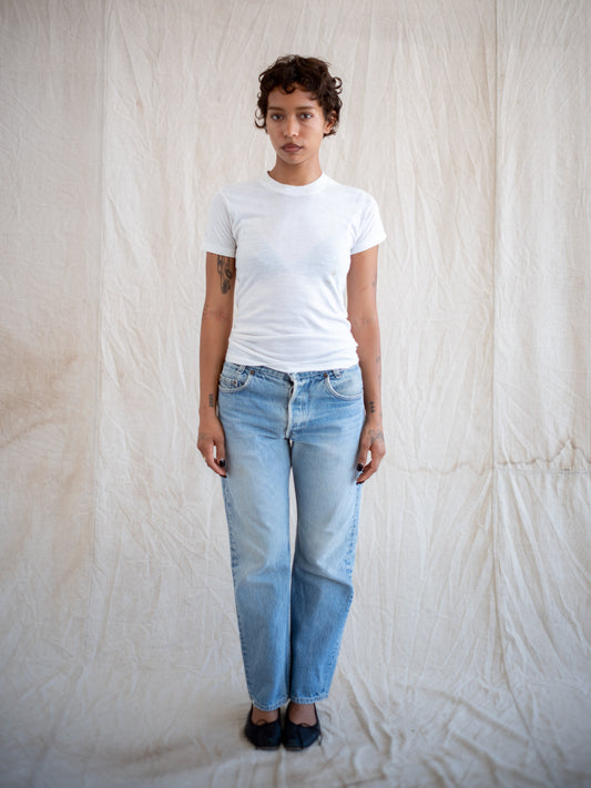 1980’s Levi’s 701 in a Light Midwash with Character 30W