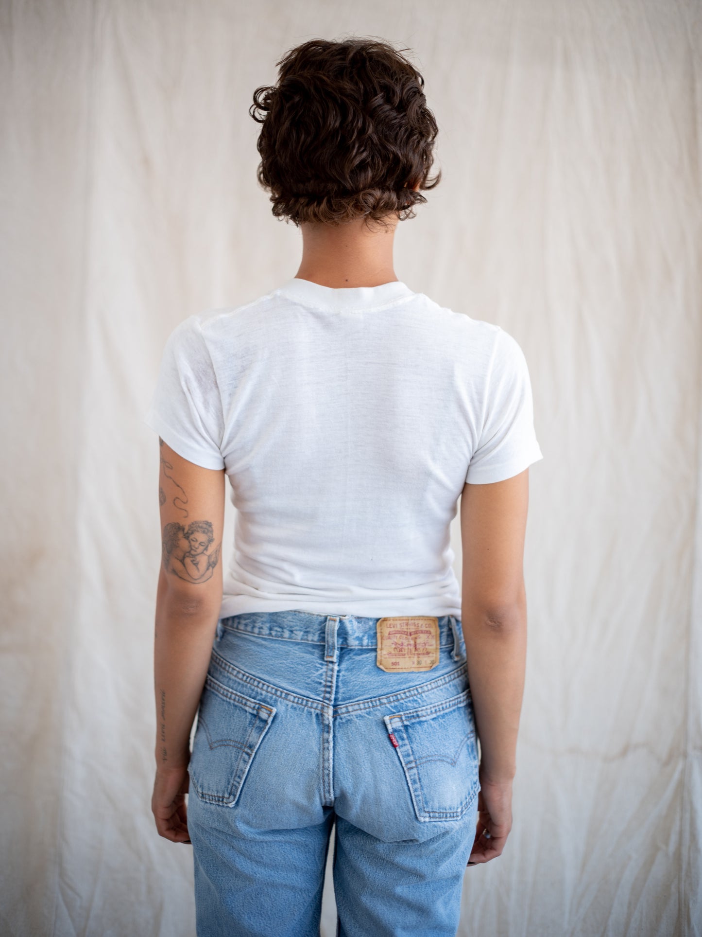 1970’s Stained Sheer White Blank Tee