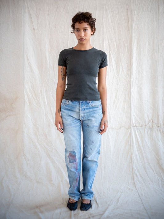 1990’s Levi’s 501s with Paint and Repairs with Great Character 30W