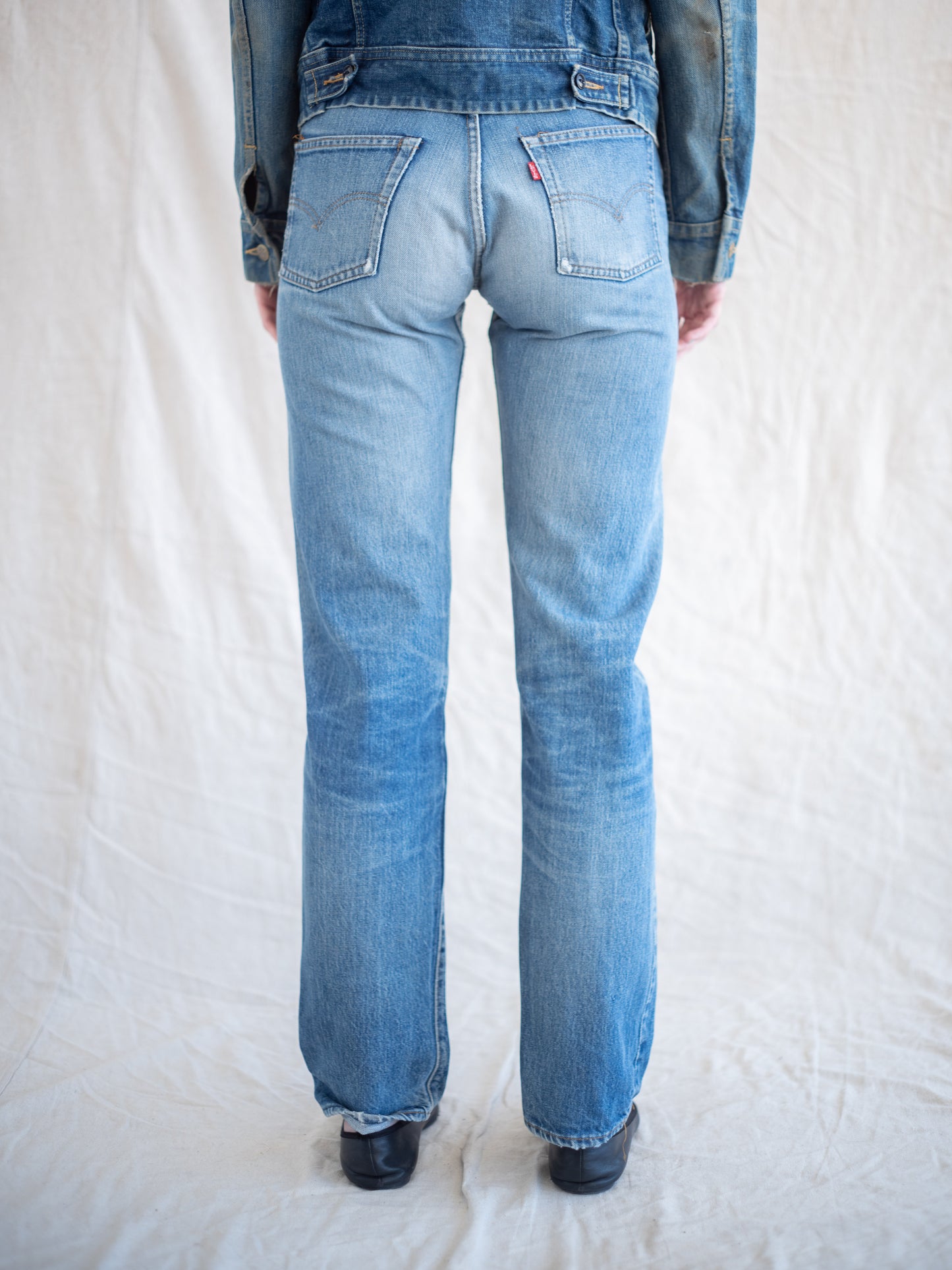 1970’s/1980’s Levi’s 501 Redlines with Whiskering in a Midwash 31W