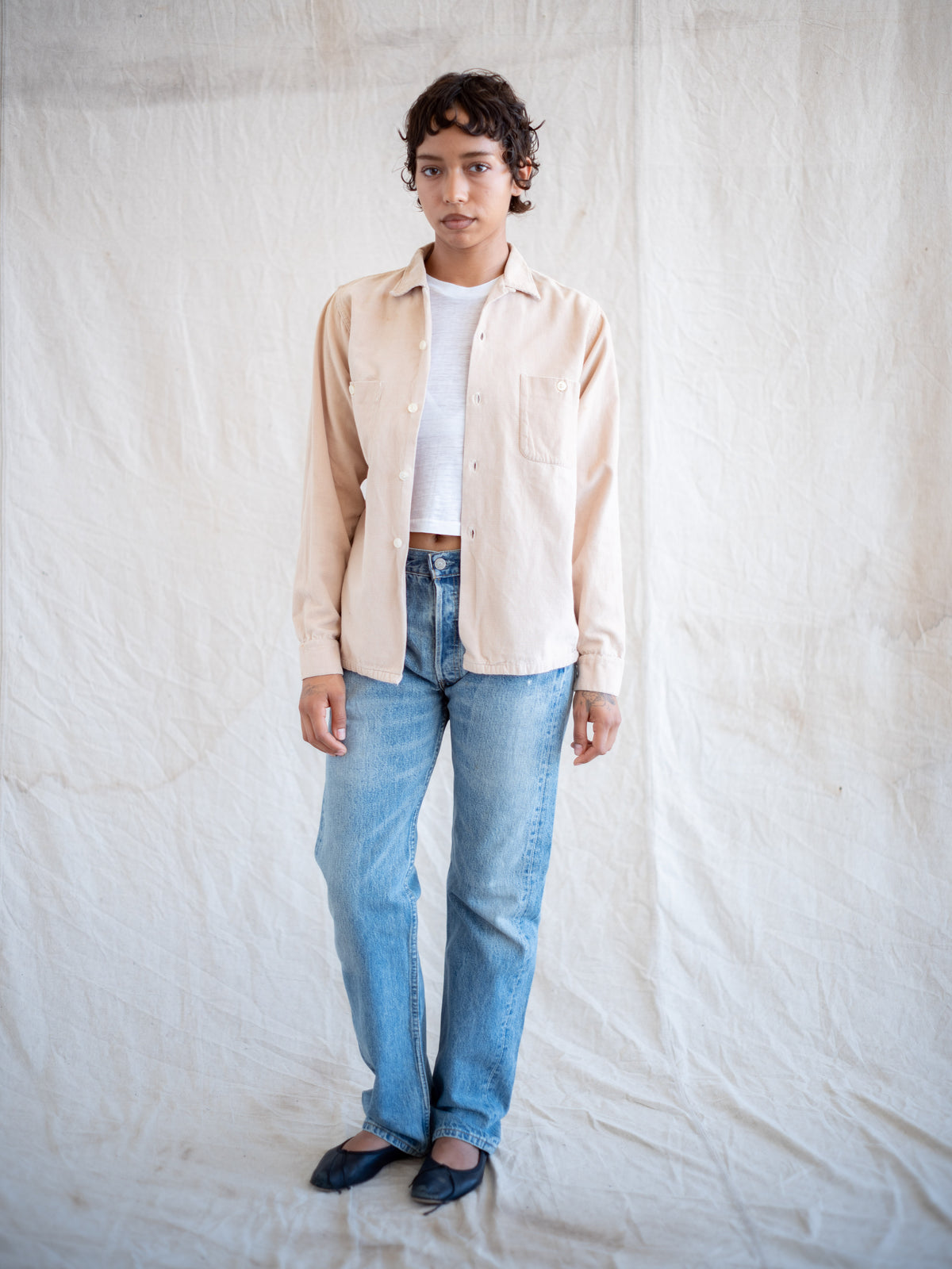 1950’s/1960’s Vertical Corduroy Sportswear Shirt (Size Small)