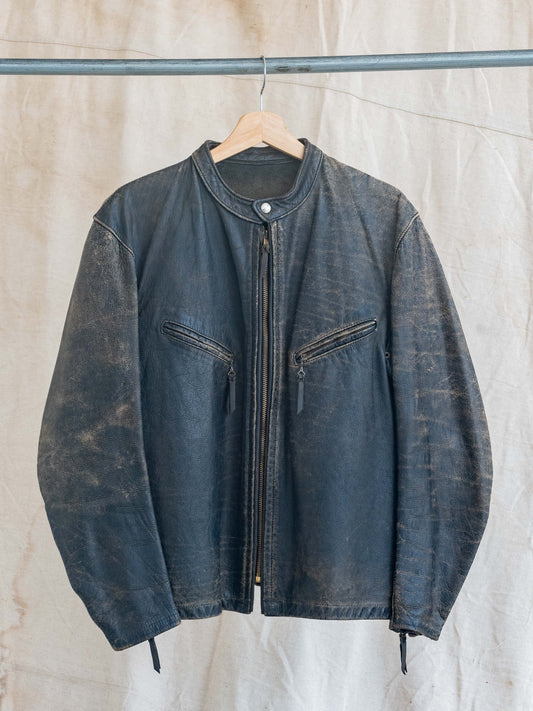 1960’s Cafe Style Heavy Patina Leather Jacket