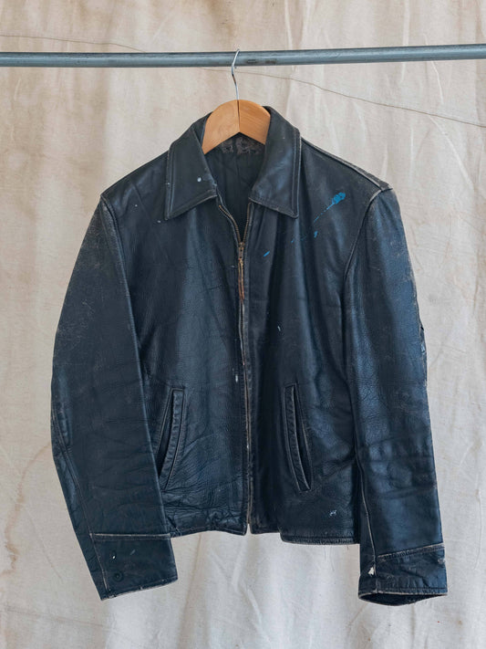 1950’s/1960’s Unbranded CHP Two Pocket Leather Jacket