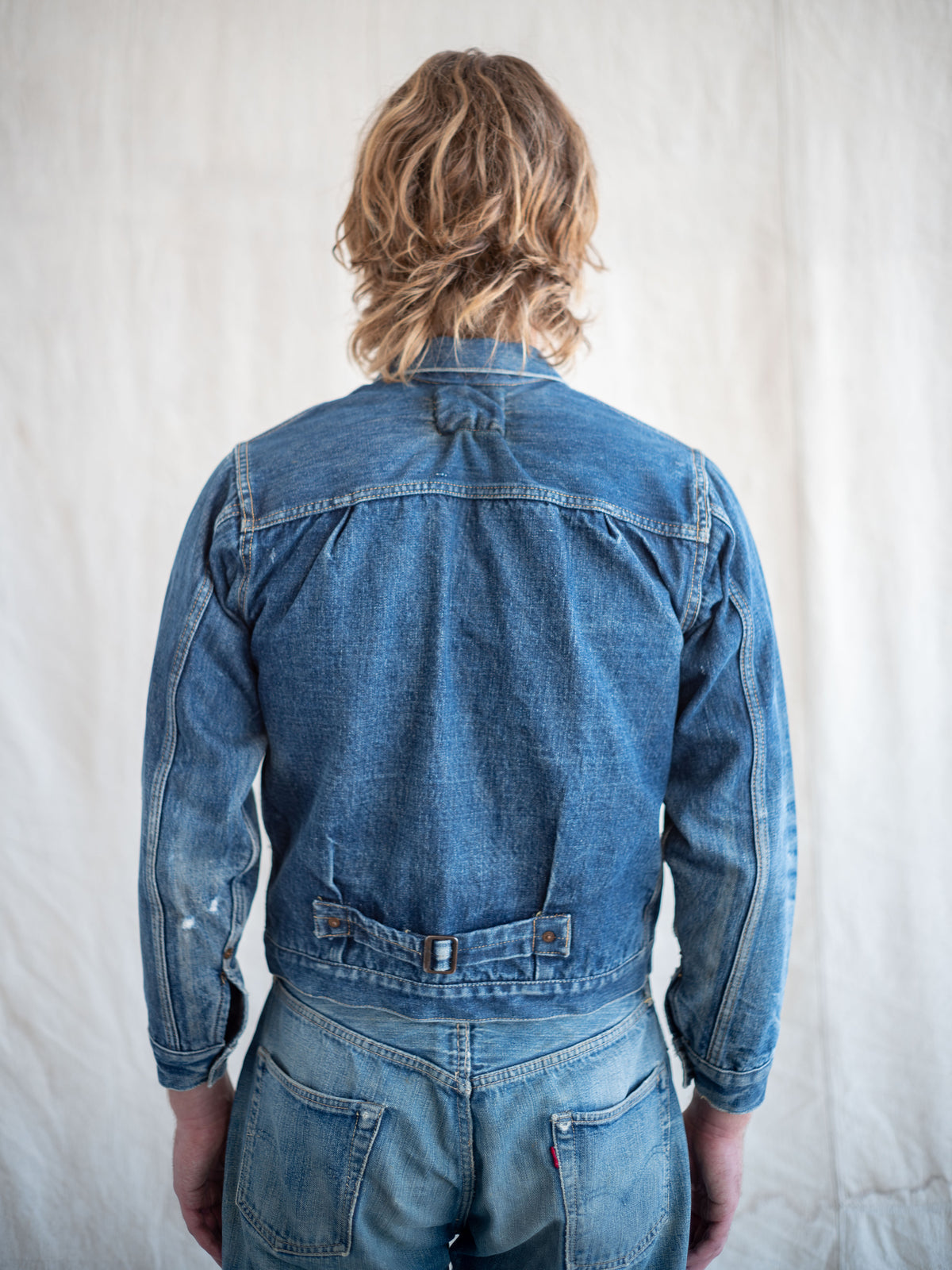 1940's Levi's 506XX Type One Jacket with Full Jerky Patch and Insane Wear (Size 40 Medium)