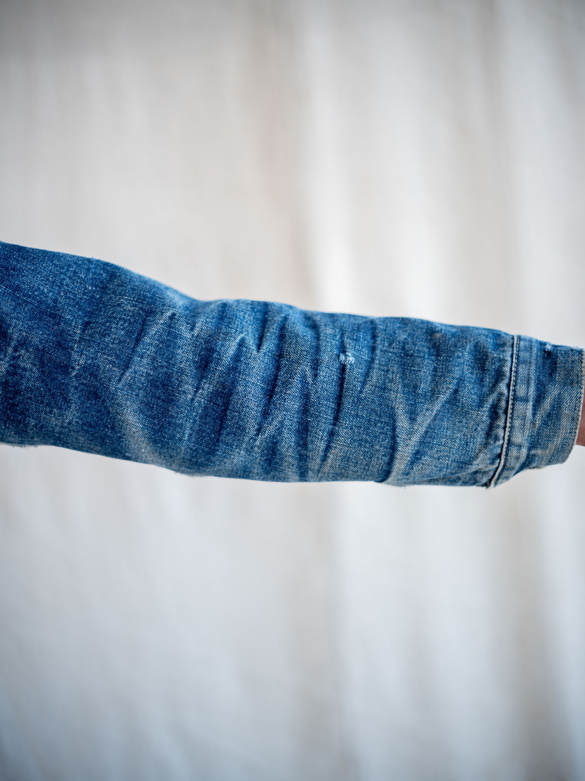 1940's Levi's 506XX Type One Jacket with Full Jerky Patch and Insane Wear (Size 40 Medium)
