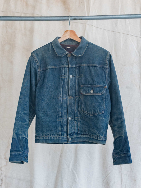 1940's Levis Type One Blanket Lined with Fading and Whiskering