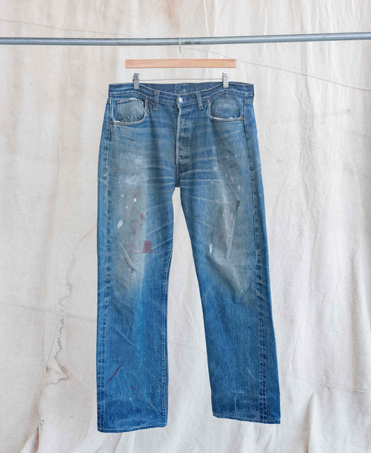 1960’s Levi’s Big E Thrashed and Painted 501s-37W