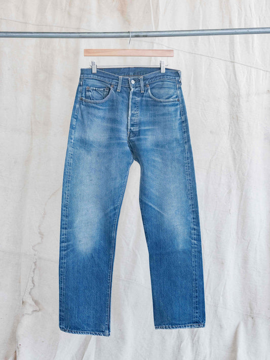 1960’s Levi’s Big E Faded and Repaired Mid Wash 501s-W:31