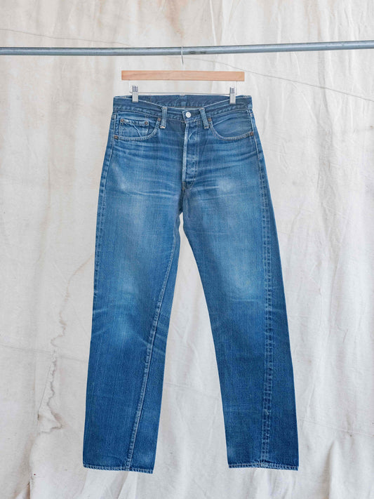 1960’s Levi’s Big E Intensely Faded, Whiskered, and Repaired 501s-32W