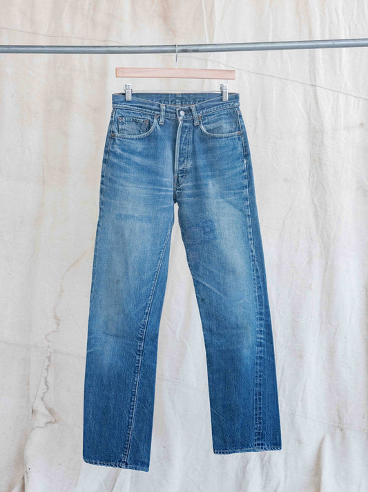 1960’s Levi’s Big E Whiskered and Repaired Lemon Thread 501s-30W