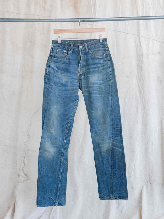 1960’s Levi’s Big E Extensively Repaired and Extremely Whiskered 501s-30W