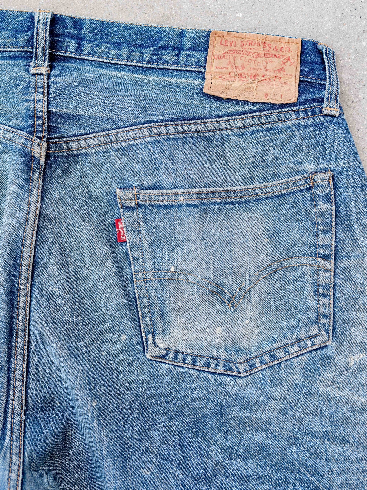 1960’s Levi’s Big E Thrashed and Painted 501s-37W