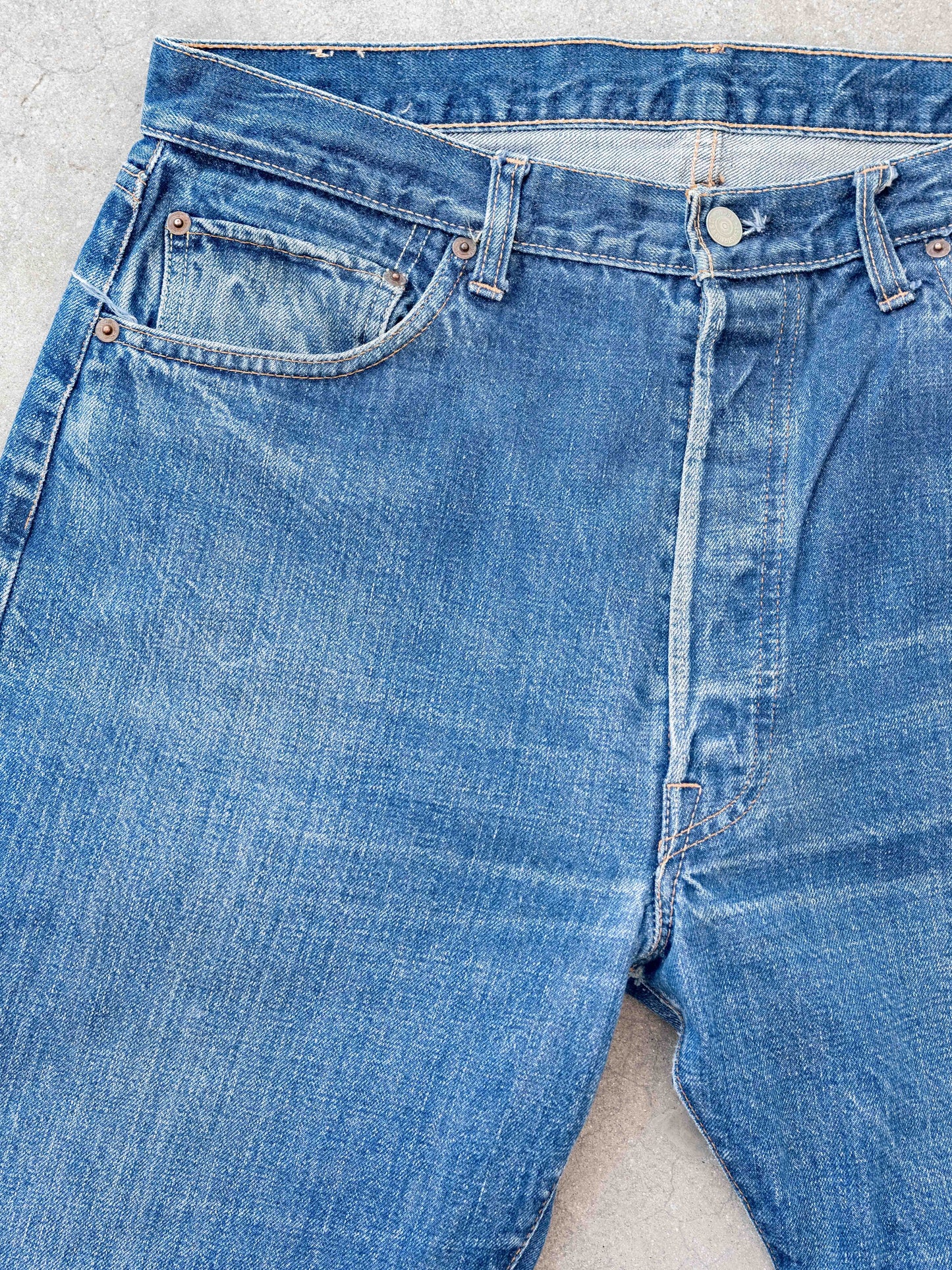 1960’s Levi’s Big E Dark Whiskering 501s-35W