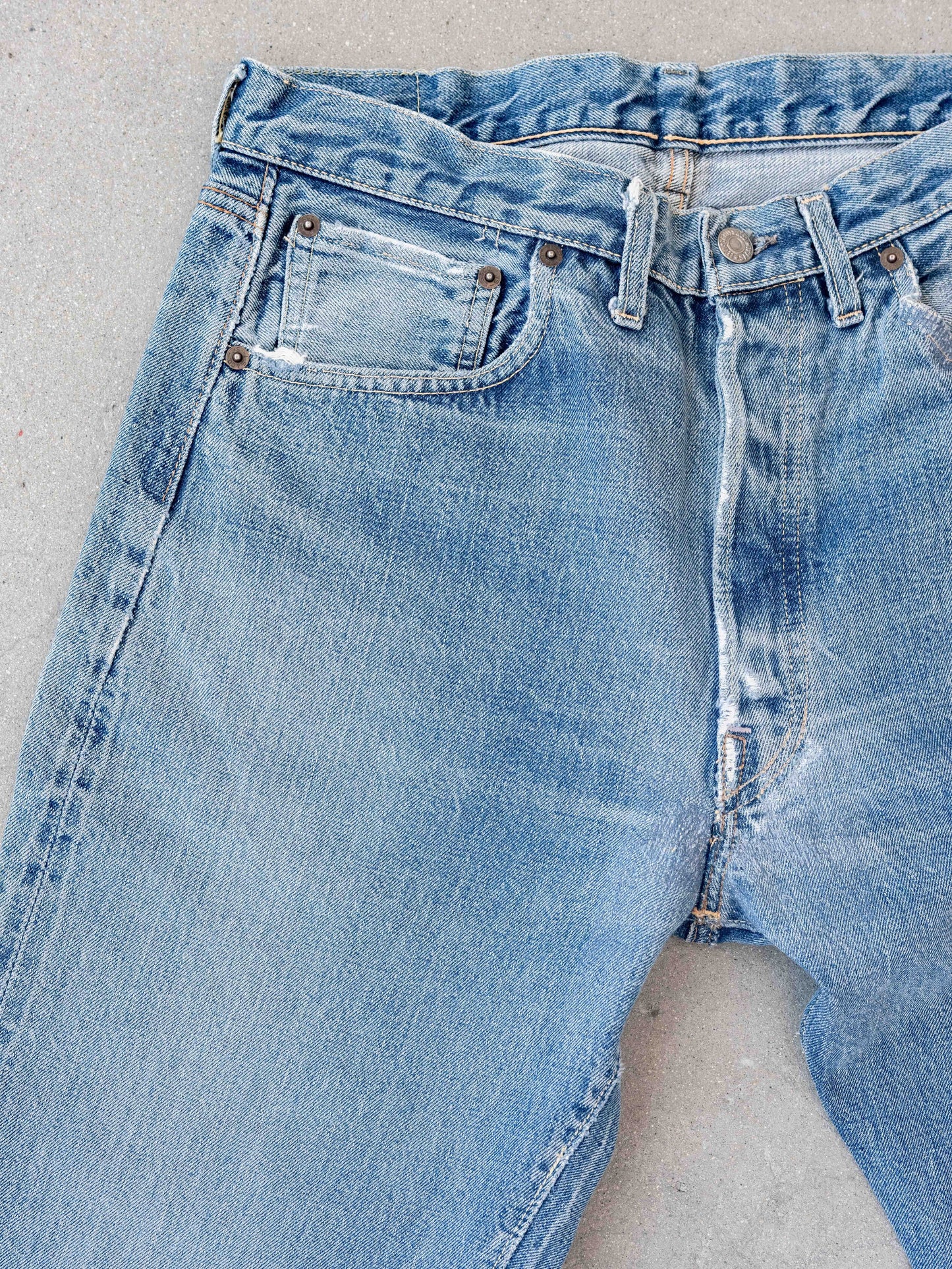 1960’s Levis Big E Heavily Repaired and Faded 501s-33W