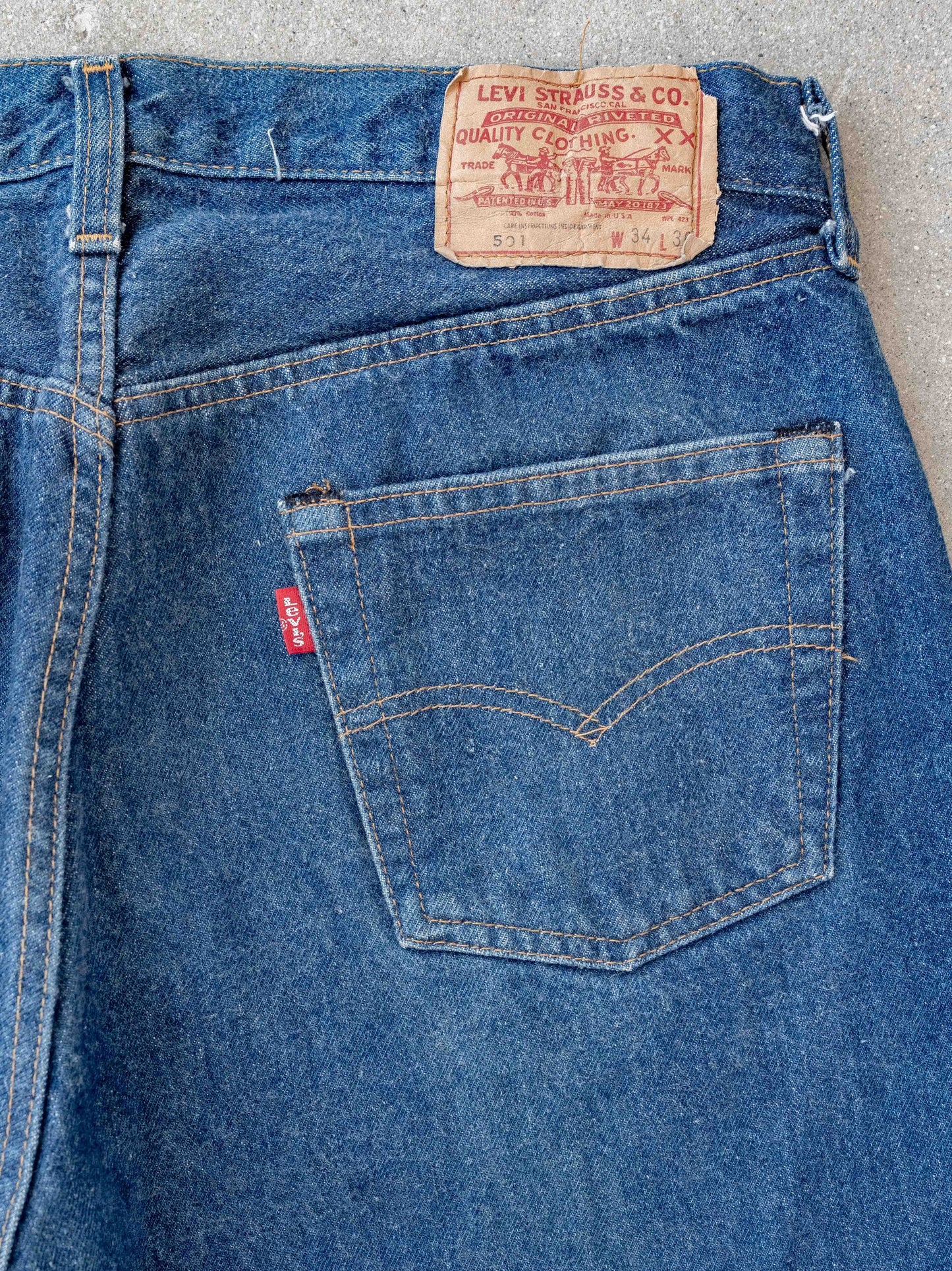 1980’s Levi’s Dark and Clean Redline 501s-32W